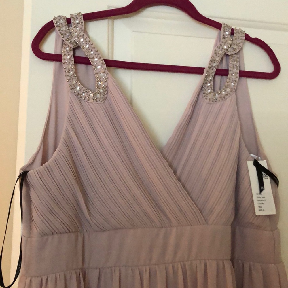 Mink Color TFNC extra long dress